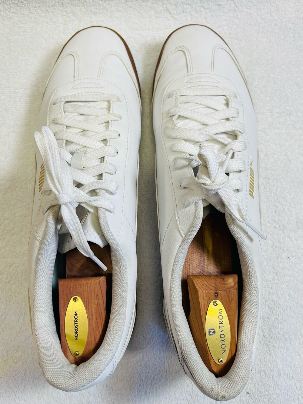 Puma Roma Classic Gum Sneakers White Team Gold Gum Men’s Size 13 - Picture 7 of 10